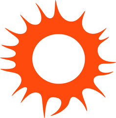 Sun icon illustration. Sun cartoon design element.