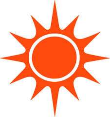 Sun icon illustration. Sun cartoon design element.