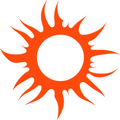 Sun icon illustration. Sun cartoon design element.