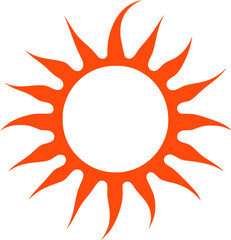 Sun icon illustration. Sun cartoon design element.