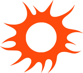 Sun icon illustration. Sun cartoon design element.
