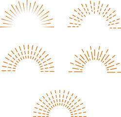 Sunburst set. Big collection sunburst best quality. Star, firework explosion, logo, emblem, tag. Web banner. Vector Illustration.