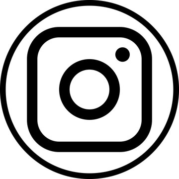 Instagram logo. Insta Realistic social media icon logotype on a transparent background.