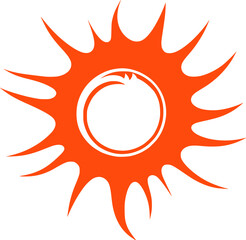 Sun icon illustration. Sun cartoon design element.