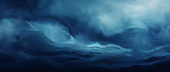 watercolor abstract art sea wave, in the style of dark cyan and dark black, glitch textures, large-scale canvas, dark sky-blue and dark navy, intricate underwater worlds, free-flowing lines, dark gray - obrazy, fototapety, plakaty