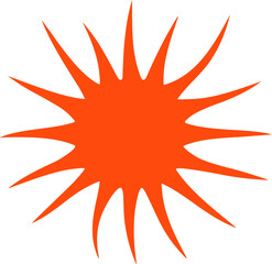 Sun icon illustration. Sun cartoon design element.