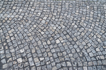 background in the form of a stone paved platform