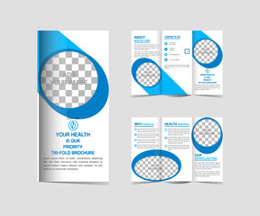 Medical Tri-Fold Brochure Template  editable and resizable