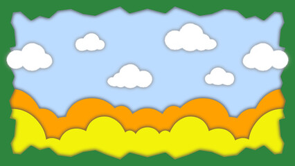 landscape background with clouds