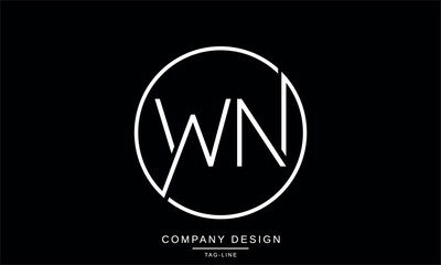 WN, NW, Abstract Letters Logo Monogram