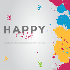 Happy Holi Festival Of Colors Illustration Of Colorful Gulal For Holi, vector illustration.