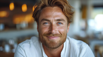 Obraz premium Portrait of handsome young man smiling