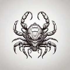 scorpion mascot, illustration for logo, t-shirt, sticker. ai generative design