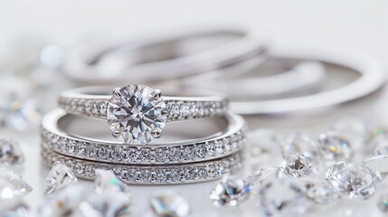 Love's Golden Glow: Sparkling Diamond Wedding Jewelry