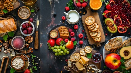 Fototapeta na wymiar collage of food products