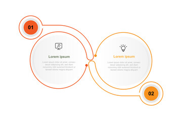 2 step process infographic vector element