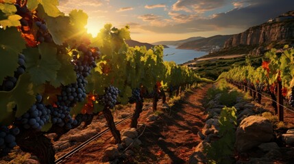 Flourishing Vines Spanning the Family Vineyards, Signaling a Bountiful Season Ahead