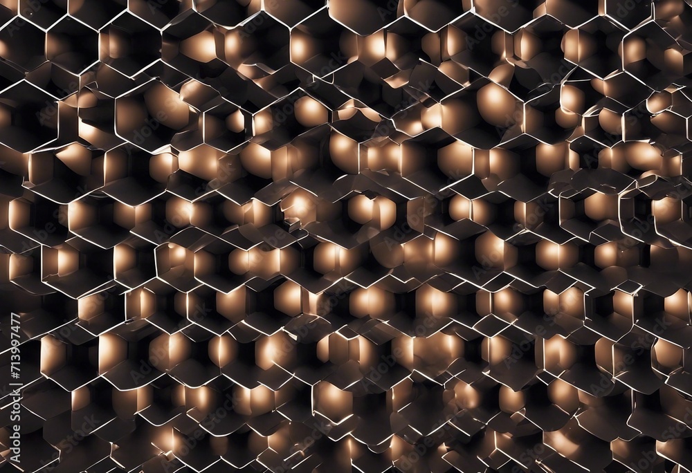 Poster atom spheres array made of shiny metal spheres science and technology background grid of linked sphe