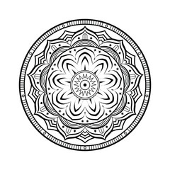 mandala Circular pattern , decoration. Decorative ornament in ethnic oriental style. Coloring book page