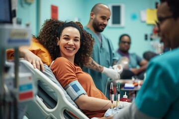 Friendly Blood Donation Process with Healthcare Professionals