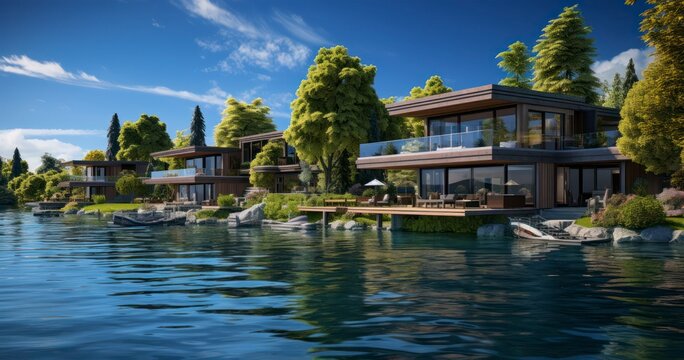 The Harmonious Union of Nature and Luxury in Lakefront Vacation Properties