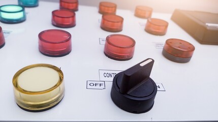 Indicator lamp for sign control machine.