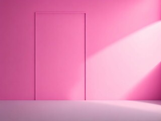 pink room with light