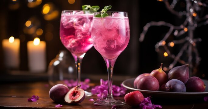 A twist of plum adds a touch of magic to these prosecco cocktails, creating a delightful surprise for the palate