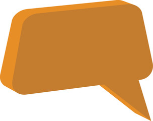 3d message balloon text box