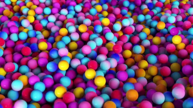 4K animation of geometric shapes in motion