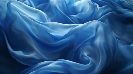 Floating blue fabric