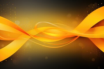 Abstract background with yellow ribbon for Awareness Days like 