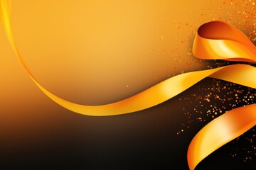 Abstract background with yellow and black ribbon for Awareness Days like 