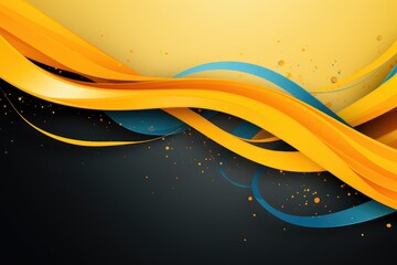 Abstract background with yellow and blue ribbon for Awareness Days like Designated Drivers, Thoracic Outlet Syndrome, Down Syndrome