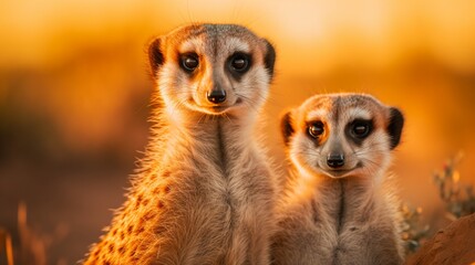 Fototapeta premium A family of meekest standing guard