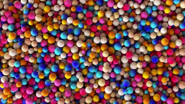 4K animation of geometric shapes in motion
