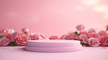 Obraz na płótnie Canvas Valentine's Day background with hearts, love and romance background