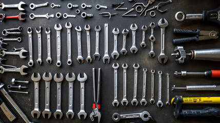 Assorted Hand Tools Spread Out for DIY Projects