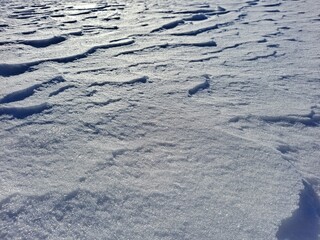 footprints in snow