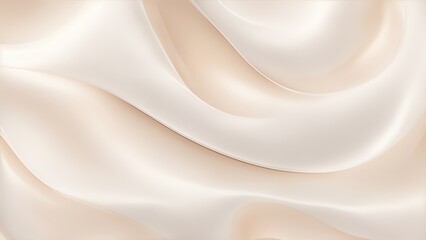 Soft pastel cream shiny satin silk swirl wave background