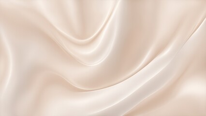 Soft pastel cream shiny satin silk swirl wave background - obrazy, fototapety, plakaty