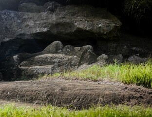 The Rano Raraku Moai are a series of monolithic volcanic stone sculptures located on Easter Island,...