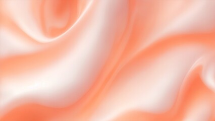 Fototapeta premium Soft pastel orange shiny satin silk swirl wave background
