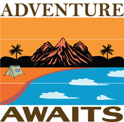 adventure awaits t shirt design