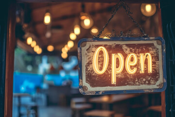 Welcoming Glow: Open Sign Radiance