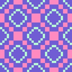 seamless geometric pattern pixel art