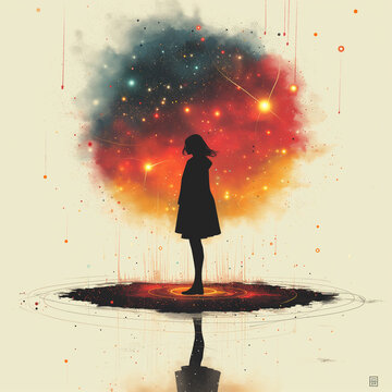 silhouette of a girl