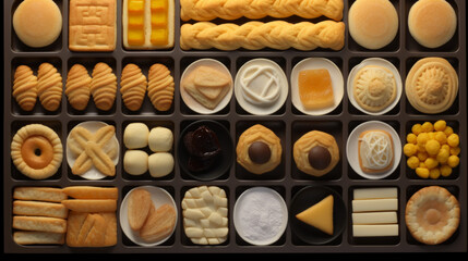 A tray of flaky and buttery Ramadan puffs, a popular snack during the holy month