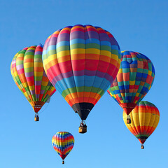 Naklejka premium Festive Balloons in Bright Sky at Festivals