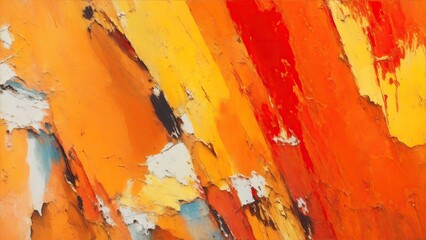 abstract rough orange and multicolored oil brushstroke painting texture background